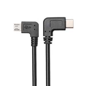 USB Type C Male to Micro B Male Cable, 90 Degree Right Angle on Both End 0.3 M - Picture 1 of 4