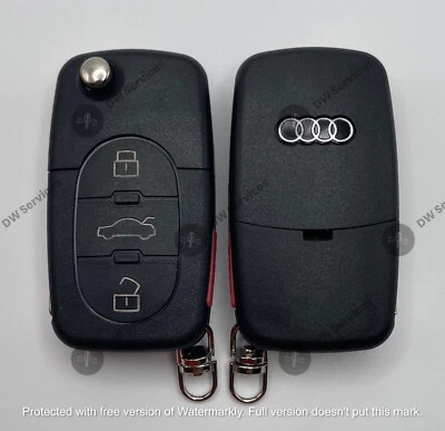 NEW! Audi 4-button 4D0837231 M MYT8Z0837231 remote flip key fob A4 A6 A8 S4 S6S8 - Image 1 of 4