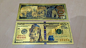 Star Wars Star Wars Banknotes Ticket Ticket Gold Glossy