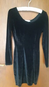 Miss Selfridge Black velvet Short Dress Size 8 - Picture 1 of 3