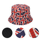 Unisex Union Jack Flag Bucket Hat Double-Side Reversible Summer Sun Cap