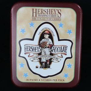 Lata de tarjetas coleccionables Hershey's de colección incluye 10 tapas de tarjetas Coca Cola Collect A 1995 - Imagen 1 de 9