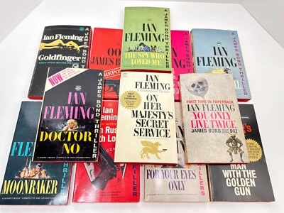 Lot of 12 James Bond 007 Ian Fleming Snelling Signet Paperbacks 3 1st Printings Foto 1 de 4