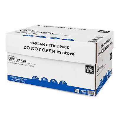 10-Ream Office Pack Copy Paper, White, 8.5  X 11  (5,000 Sheets) NEW • 44.95$