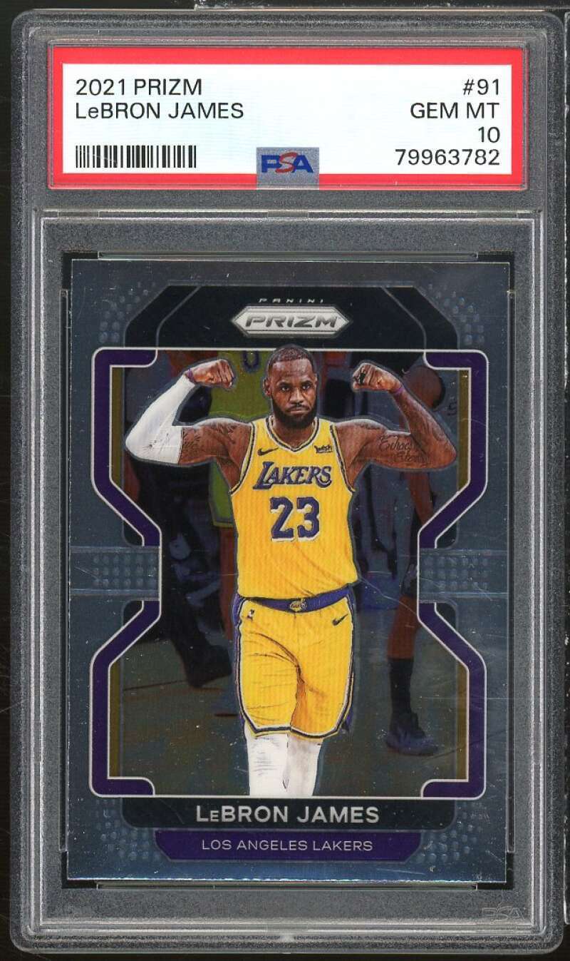 LeBron James Card 2021-22 Panini Prizm #91 PSA 10