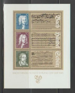 DDR EAST GERMANY 1985 TRUBUTES BACH HANDEL SCHUTZ SS MNH - DDR6 - Picture 1 of 1