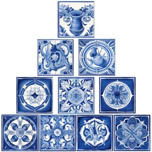 10 Pezzi Adesivi Murali Interni Pvc Decorativi Piastrelle Peel e Pavimenti Bagno - Foto 1 di 12