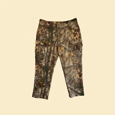2000s Cabelas camo pants, size 46 mens Y2K straight leg camouflage cargo pants - Image 1 of 4