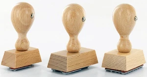 Timbro in legno timbro aziendale timbro timbro indirizzo con testo/logo a scelta - Foto 1 di 5