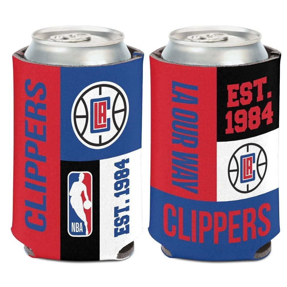 LOS ANGELES CLIPPERS COLOR BLOCK 2 SIDED DESIGN CAN HOLDER WINCRAFT - Image 1 of 1