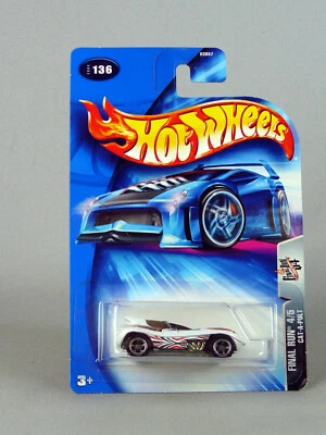 HOT WHEELS 2004 FINAL RUN CAT-A-PULT WHITE 4/5 COLLECTOR #136 MOC - Image 1 of 2