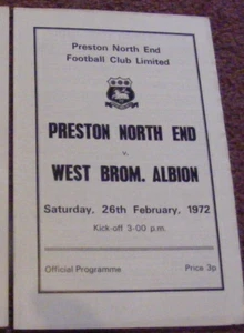 1972 Preston v WBA 4 page issue Friendly - Picture 1 of 1
