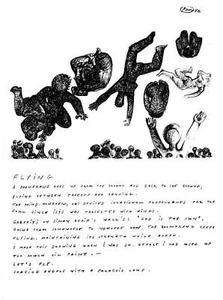 Otto Piene " FLYING " Serigraphie - Siebdruck 1977 aus 1952 signiert & datiert - Bild 1 von 3