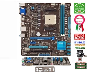 SCHEDA MADRE SOCKET FM1 ASUS F1A55- M LE + CPU AMD DUAL CORE A3400 + 8GB RAM - Photo 1/1