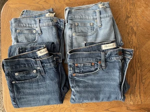 MADEWELL The Perfect Vintage Jean Size 26 High Waisted Lot of 4 Womens Jeans - Picture 1 of 17