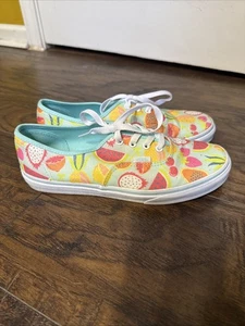 EUC Vans Kids Girl Glitter Fruit Island Shoes 7Y - Picture 1 of 6