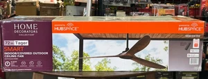 Home Decorators Tager 72 in. Indoor/Outdoor Smart Ceiling Fan *See Notes - Picture 1 of 7