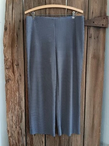 Pantalones al tobillo Chico's negros blancos pata de gallo elásticos para mujer talla 10 *A - Imagen 1 de 7