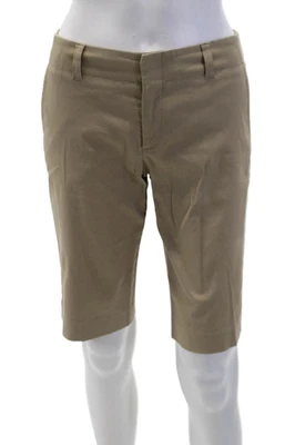 Vestido Theory Mujer Algodón Cremallera Tiro Bajo Caqui Pantalones Cortos Marrón Talla 2 Foto 1 de 4