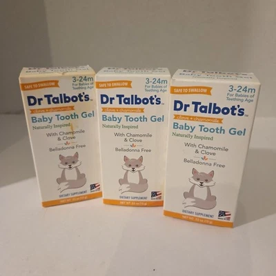 3 Pack Dr Talbot's Baby Tooth Gel for Sore Gums .53 Oz Ea EXP: 10/26 - Image 1 of 2