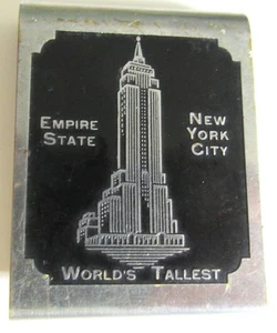 Original Vintage Empire State Building New York City Souvenir Matchbook Holder - Picture 1 of 2