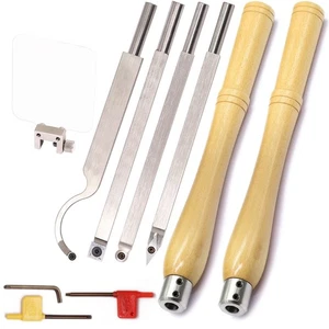 Herramientas para torneado de madera con punta de carburo Juego de 7 piezas Torno Tamaño completo Acabados más ásperos... - Imagen 1 de 7