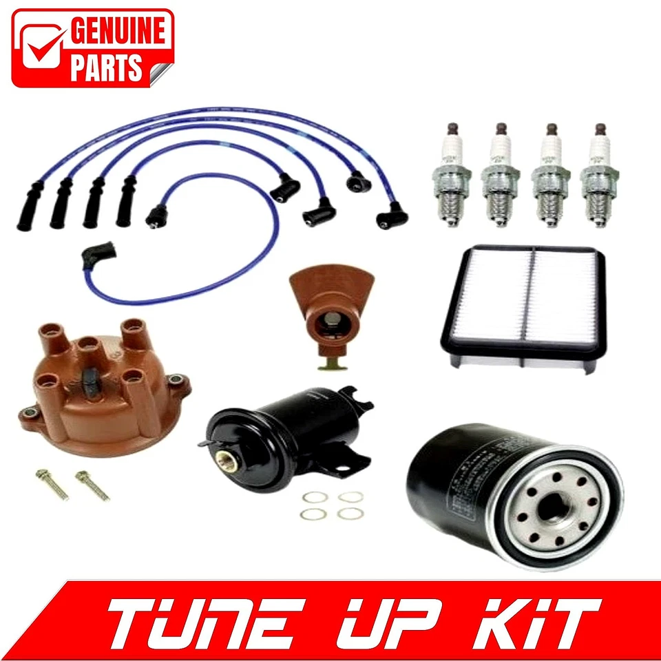 Para Toyota Pickup 89-92 L4 2.4 Tapa de afinación de encendido Rotor Filtros Enchufes Kit de cables Foto 1 de 1
