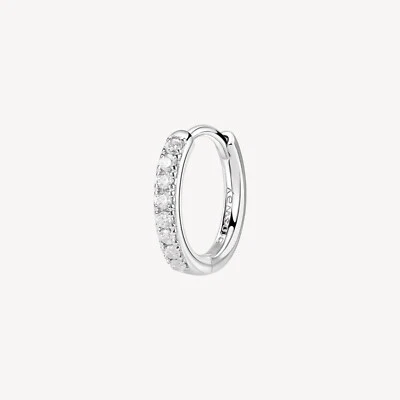 BROSWAY FANCY ORECCHINO A CERCHIO SINGOLO ARGENTO E ZIRCONI FIW89 INFINITE WHITE - Immagine 1 di 4