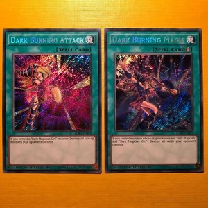 Dark Burning Magic + Attack - Secret Rare Limited Edition YuGiOh (Magician Girl) - Picture 1 of 1