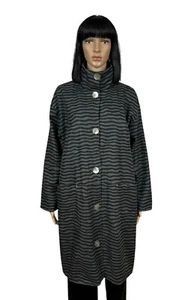Gudrun Sjoden Striped Coat Linen-Cotton size M - Picture 1 of 16
