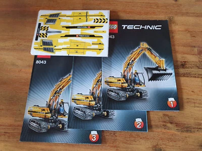 Original Bauanleitung + Aufkleber LEGO Technic 8043 - Motorisierter Raupenbagger - Bild 1 von 3