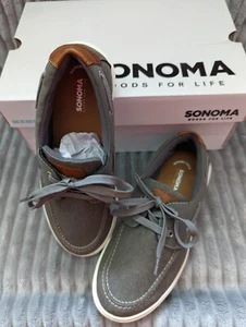 NIB Sonoma Goods For Life Boys' Grey Boat Shoes Size 4 - Picture 1 of 5