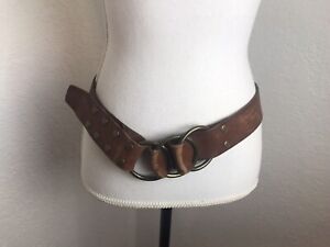 Fossil Distressed Belt Brown Genuine Leather Womens Small  BT2945231 Western