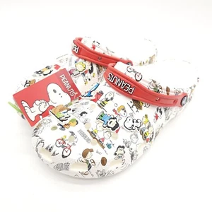 Crocs Peanuts (Mens 12) Classic Clog Limited Edition White Slip On Shoes Jibbits - Picture 1 of 6