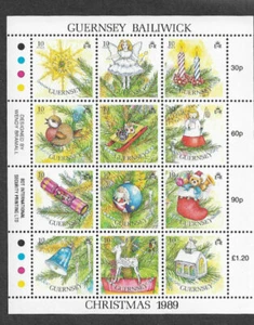 Christmas Tree Decorations-mnh-Guernsey Special sheet-1989 - Picture 1 of 1