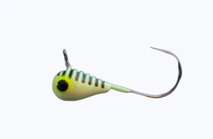 JB Lures Dub'L D #6 - amarillo neón - plantilla de tungsteno pesca en hielo - Imagen 1 de 1