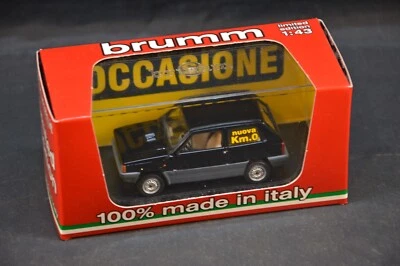 BRUMM 1/43 FIAT PANDA 45 1A SERIE 1980 NERO LUXOR OCCASIONE KM 0 R387-06K0 - Immagine 1 di 3
