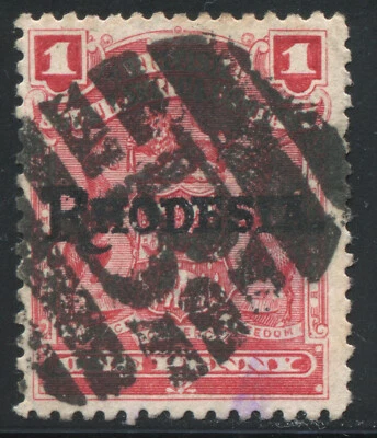 Rhodesia South Africa Company 1909 1 d carmine-rose SG 101 usado Foto 1 de 2