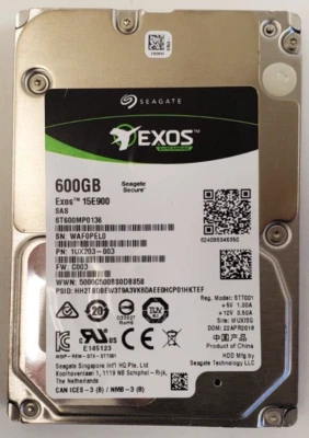 Seagate Exos Enterprise 600GB 15K 12Gbps 2.5" SAS Server Drive (ST600MP0136) - Image 1 of 3