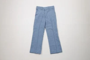 Vintage 70s Streetwear Toddler Boys 5T Wool Chambray Wide Leg Chino Pants USA - Picture 1 of 13