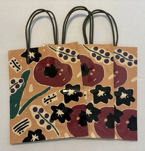 Vtg Hallmark Gift Bags Lot of 3 Med Bags Abstract Floral Pattern New Old Stock - Picture 1 of 5
