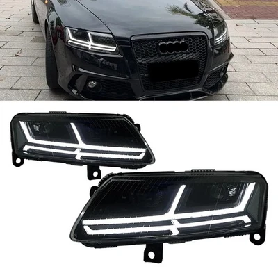 LED Headlights For Audi A6 A6L C6 S6 2004-2011 DRL Sequential Turn Front Lamps - Imagem 1 de 4