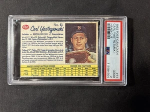 1962 Post Canadian Hand Cut grade 2 #61 Carl Yastryemski - Picture 1 of 2