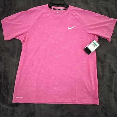 Camisa de Natación Nike Para Hombres XL Rosa Dri-Fit UPF 40+ Calce Suelto Rendimiento Entrenamiento Foto 1 de 4