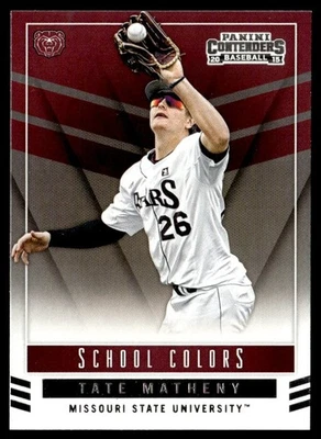 2015 Panini Contenders School Colors Tate Matheny Missouri State Bears #46 - Image 1 of 2