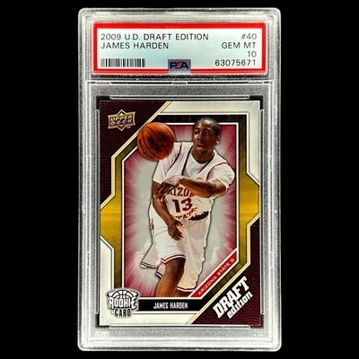 2009-10 Upper Deck Draft Edition - James Harden #40 (RC) PSA 10 ROOKIE - Image 1 of 2