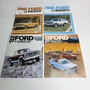 4 Lot 1981 1982 Ford Truck 4 Wheeler Bronco Poster Car Sales Brochure Catalog - Picture 1 of 13