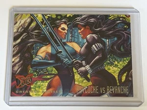 Psylocke vs Revanche 136 Marvel Fleer Ultra X Men 1995 casi nuevo 7,0 + Greatest Battles - Imagen 1 de 13