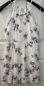 Lace Dress Womens Sz Medium Overlay White floral Cottagecore Fairy Angelcore NEW - Picture 1 of 9