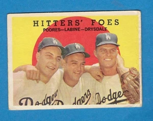 Topps 1959 DON DRYSDALE JOHNNY PODRES CLEM LABINE DODGERS HITTERS' FOES #262 - Picture 1 of 2